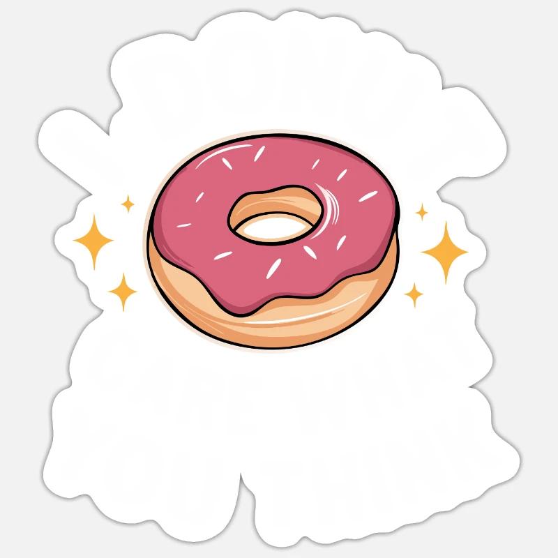 Donut Donuts Candy Bagel - Sticker size S (10 x 10 cm) - white matte