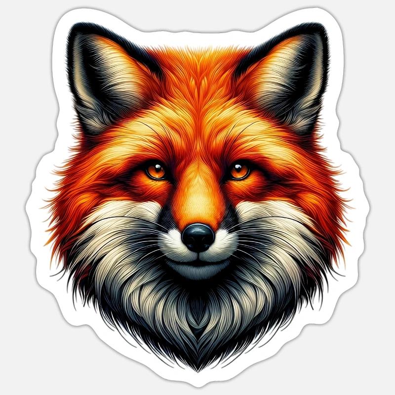 Fox - Sticker size S (10 x 10 cm) - white matte
