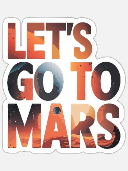 Mars Planet Planeten Sonnensystem - Sticker Größe S (10 x 10 cm) - Mattweiß