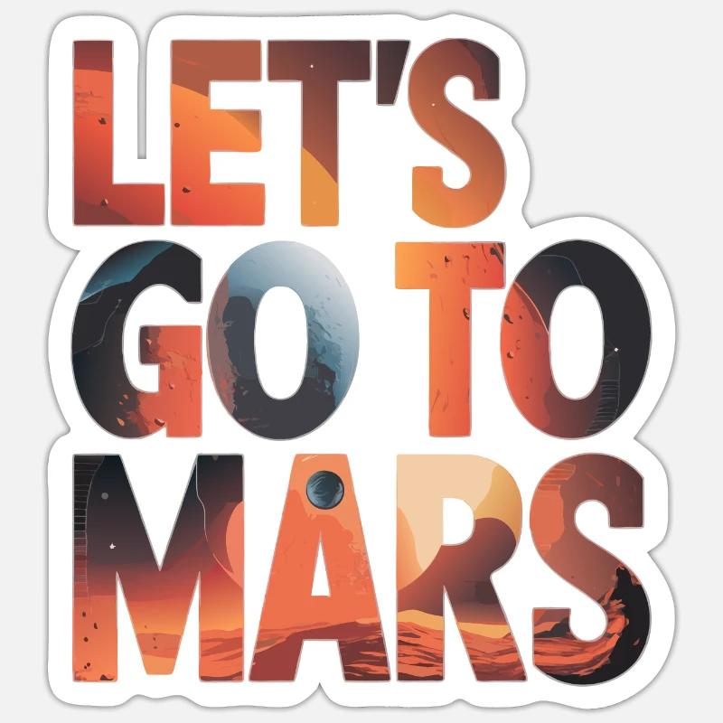Mars Planet Planet Solar System Sticker size S (10 x 10 cm)