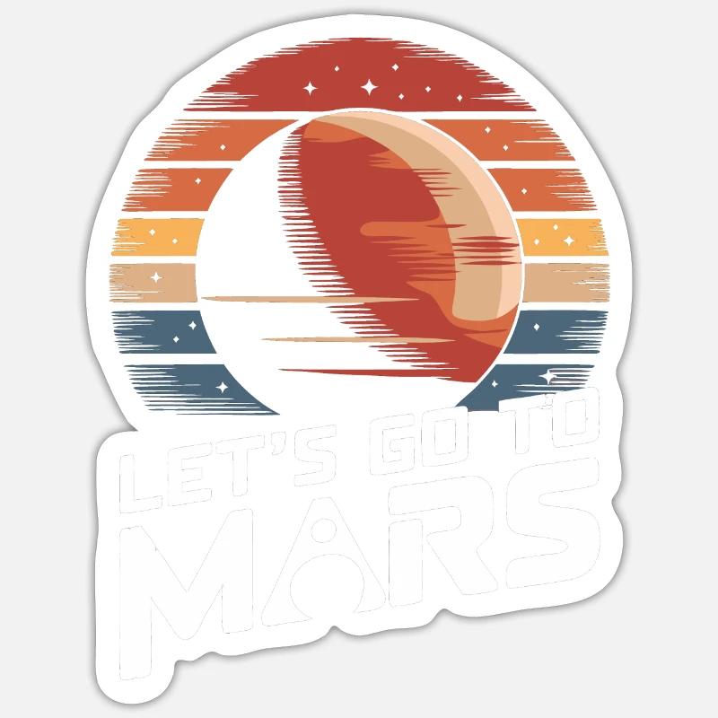 Mars Planet Planet Solar System Sticker size S (10 x 10 cm)
