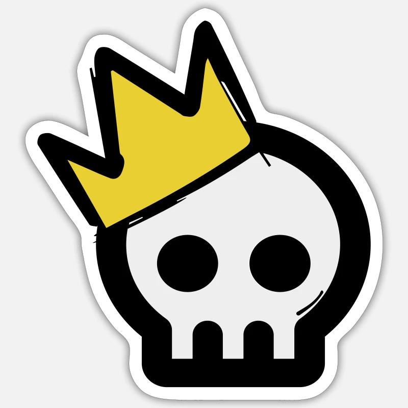 Skull King - Sticker size S (10 x 10 cm) - white matte