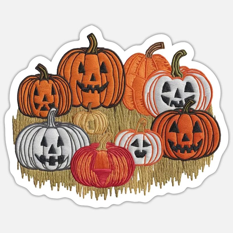 Perles d’Halloween - Sticker taille S (10 x 10 cm) - blanc mat