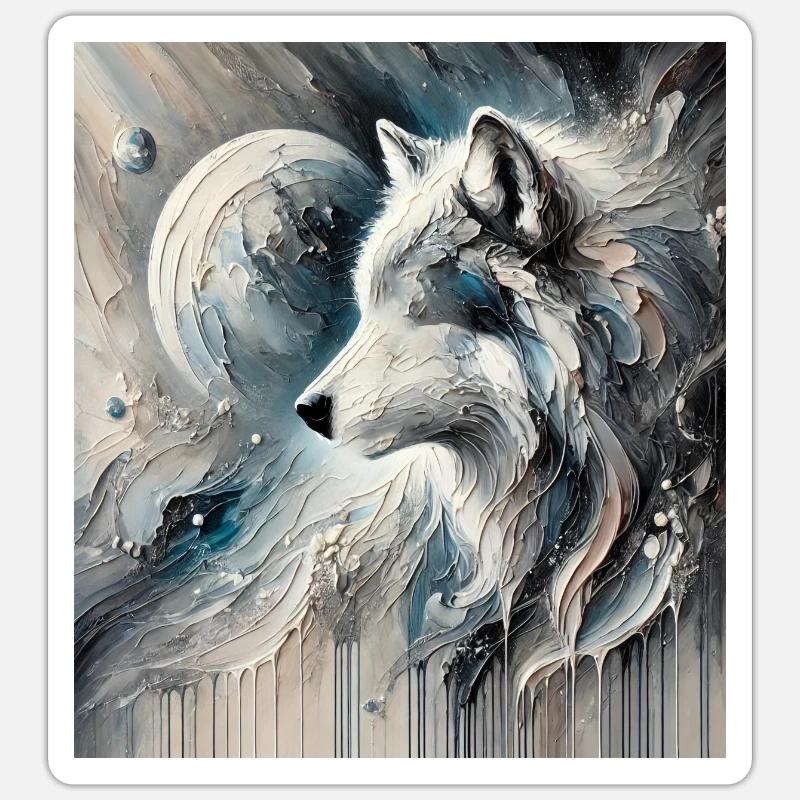 Abstract Wolf Sticker size S (10 x 10 cm)