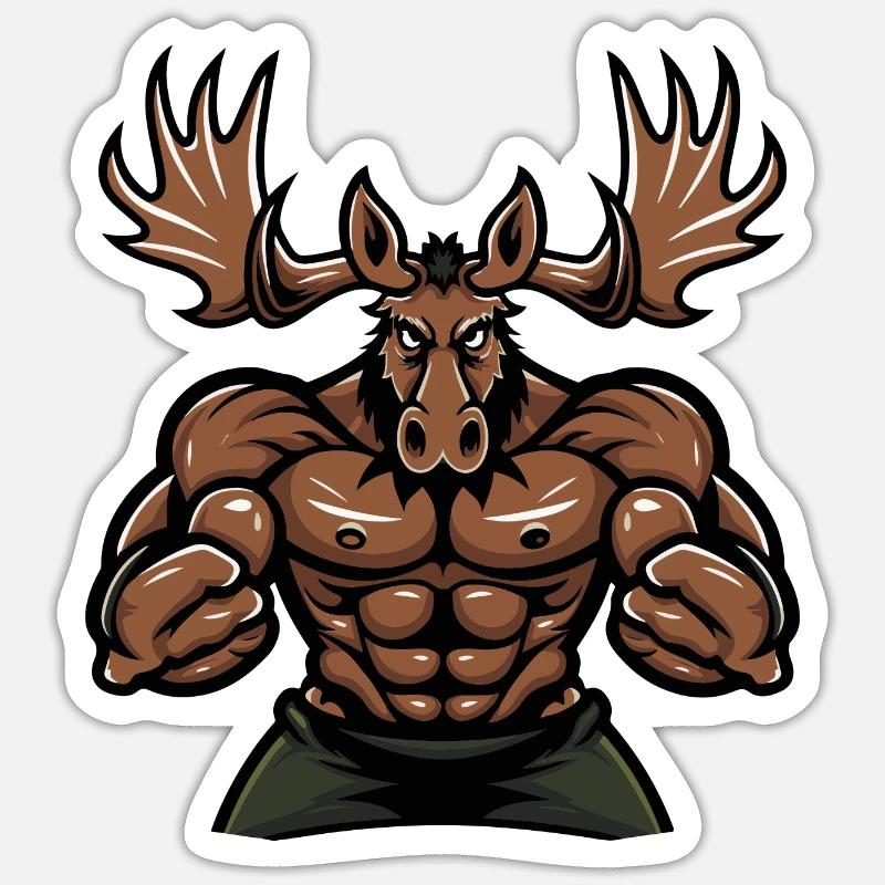 Moose Comic Sticker size S (10 x 10 cm)