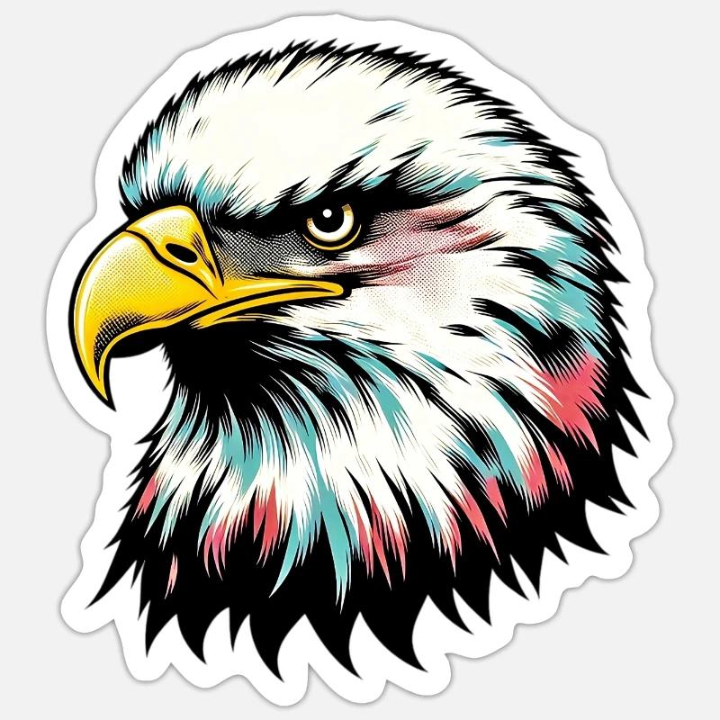 Eagle - Sticker size S (10 x 10 cm) - white matte