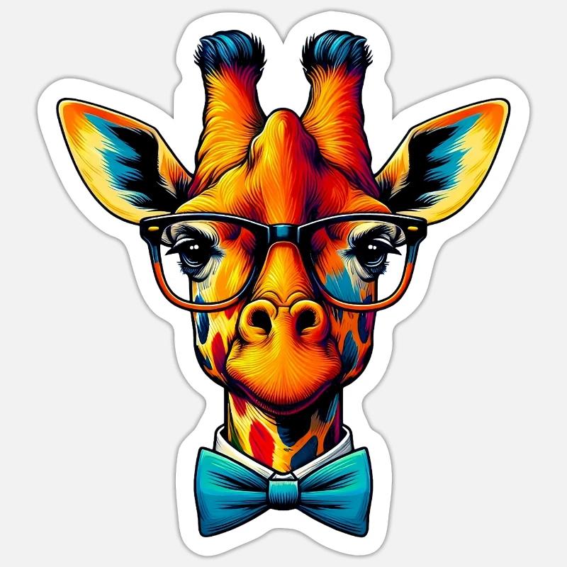 Giraffe - Sticker size S (10 x 10 cm) - white matte