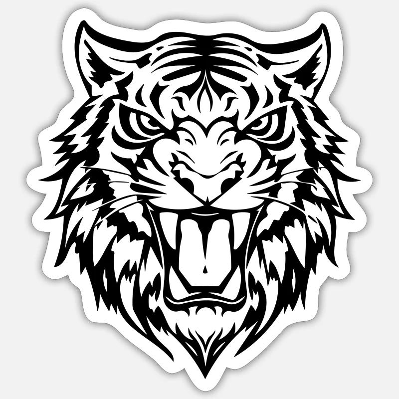 Tiger Sticker size S (10 x 10 cm)