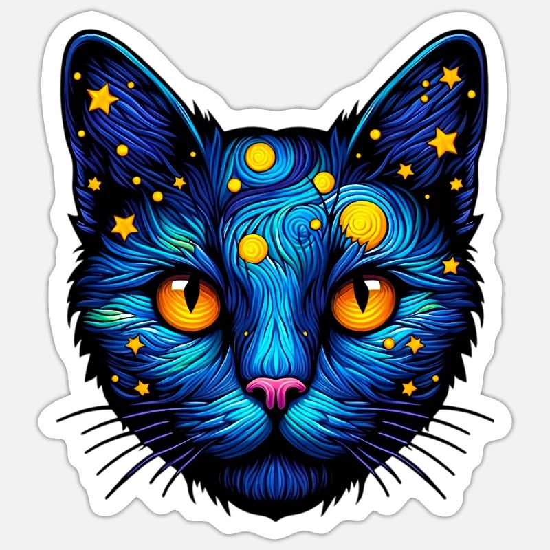 Cat - Sticker size S (10 x 10 cm) - white matte