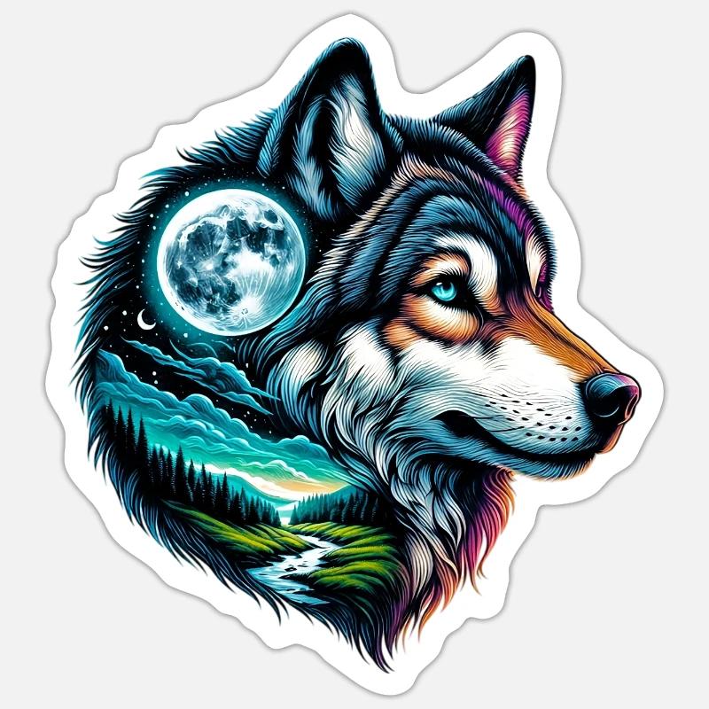 Wolf Sticker size S (10 x 10 cm)