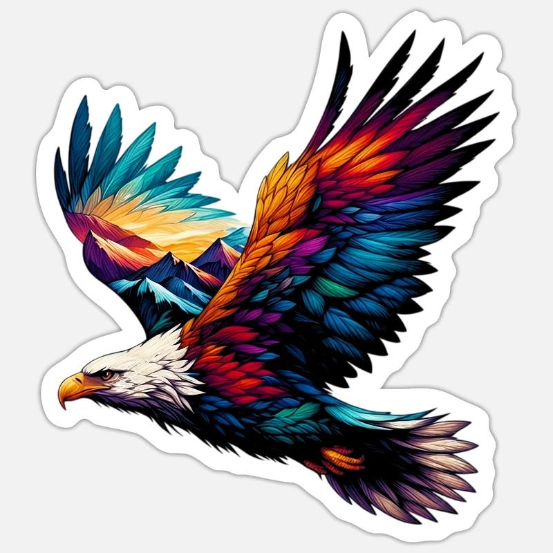 Eagle - Sticker size S (10 x 10 cm) - white matte