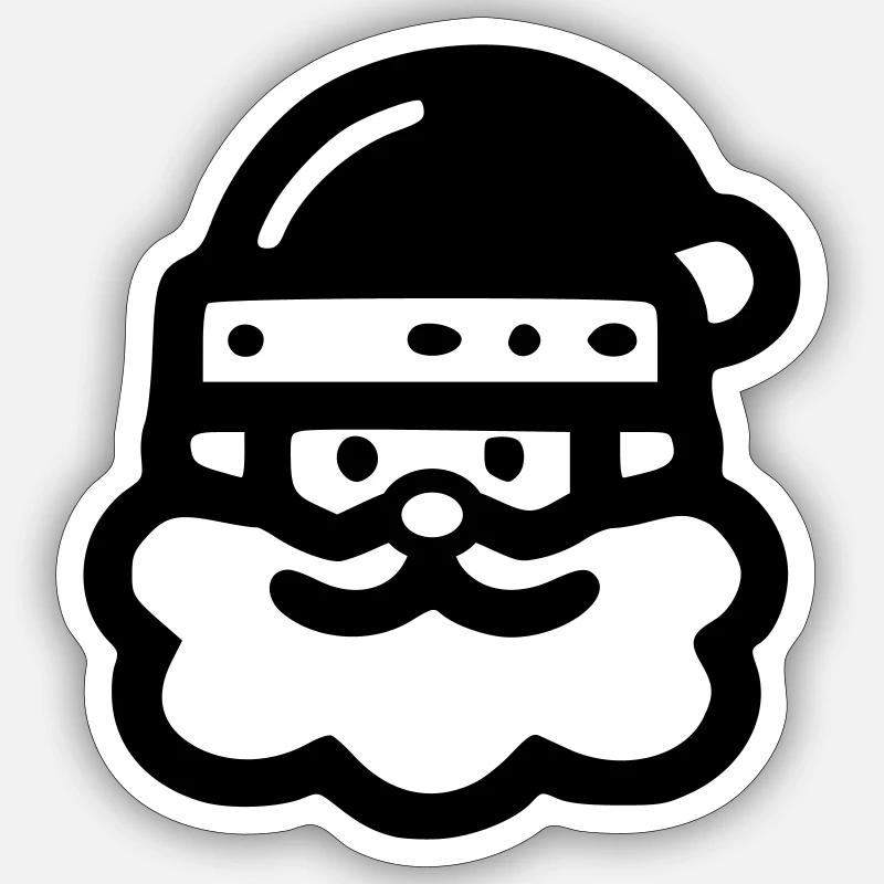 Weihnachtsmann Icon Sticker Größe S (10 x 10 cm)