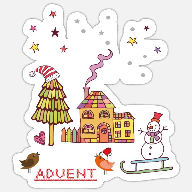 Advent Sticker Größe S (10 x 10 cm)