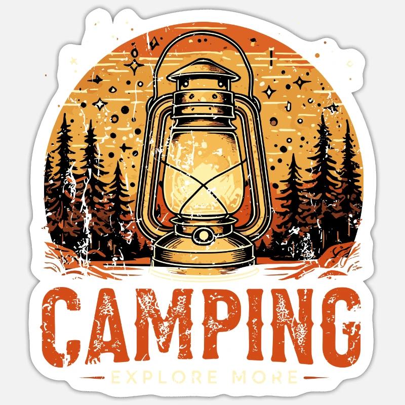 camping and explore nature Sticker size S (10 x 10 cm)
