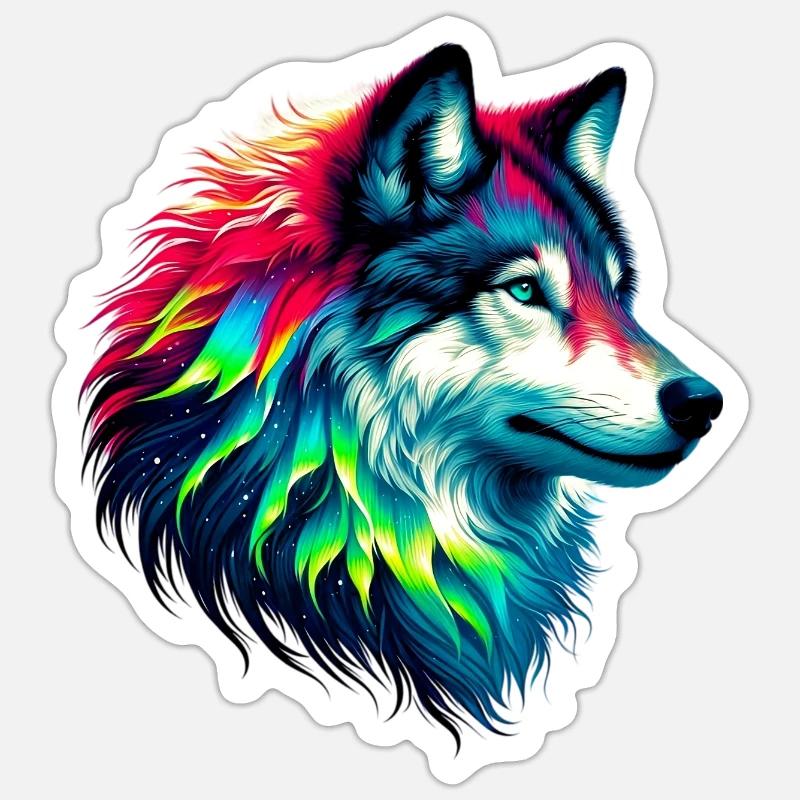 Wolf - Sticker size S (10 x 10 cm) - white matte