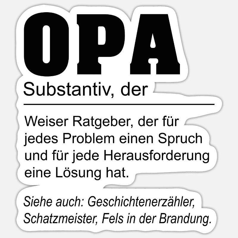 Opa Definition Sticker Größe S (10 x 10 cm)