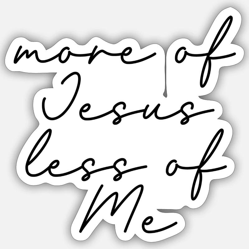 plus de Jésus - Sticker taille S (10 x 10 cm) - blanc mat