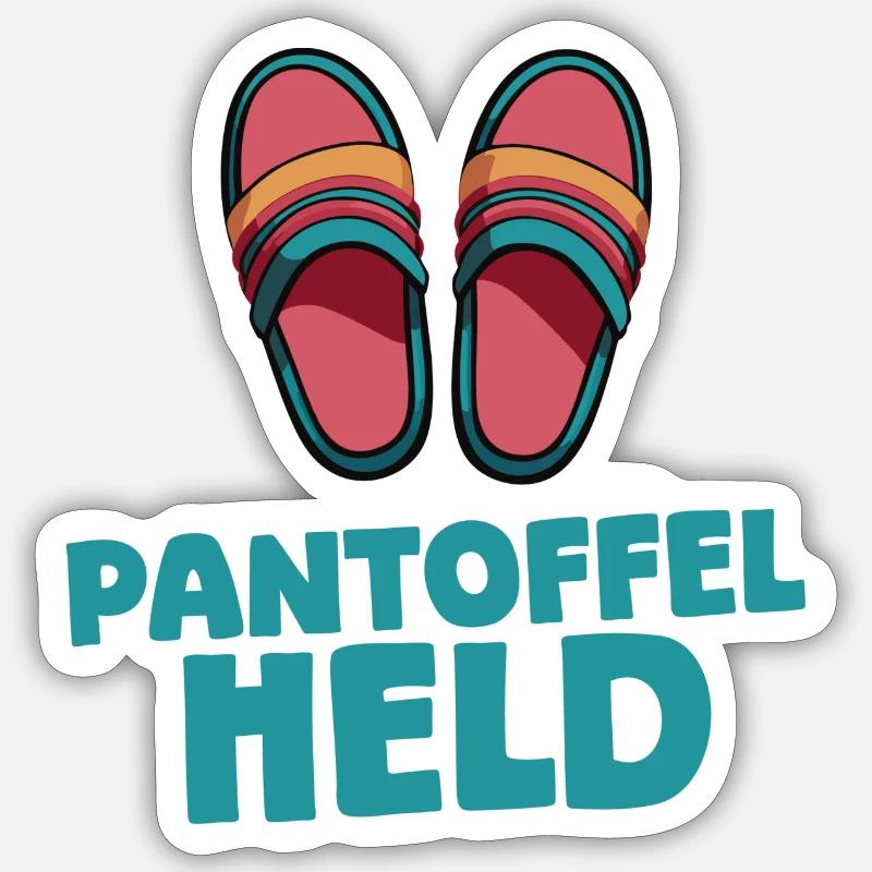 Pantoffelheld Sticker Größe S (10 x 10 cm)
