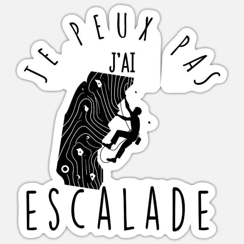 I can't, I climbed. - Sticker size S (10 x 10 cm) - white matte