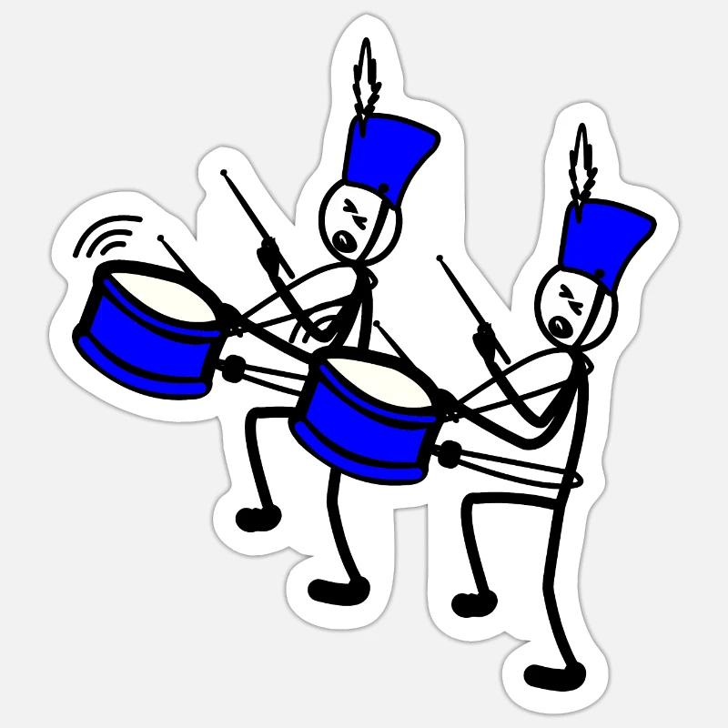 Two drummers Sticker size S (10 x 10 cm)