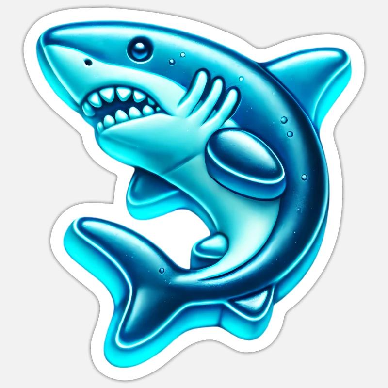 Shark - Sticker size S (10 x 10 cm) - white matte