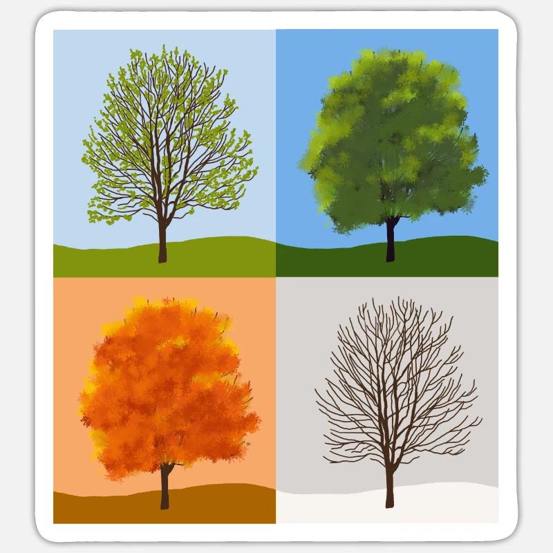 Saisons Sticker taille S (10 x 10 cm)