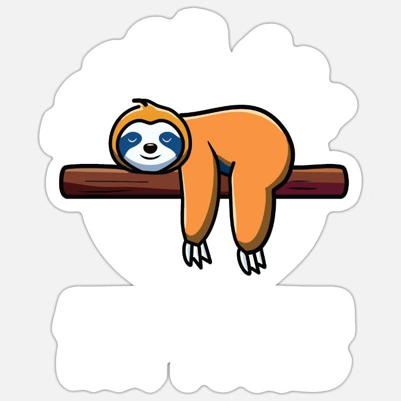 Faultier - Error 404 motivation not found Sticker Größe S (10 x 10 cm)