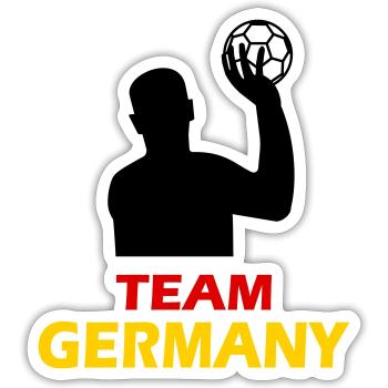 Team Germany Handball - Sticker Größe S (10 x 10 cm) - Mattweiß - Vorne
