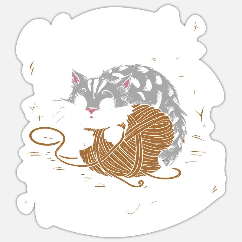 Problème de chat Sticker taille S (10 x 10 cm)