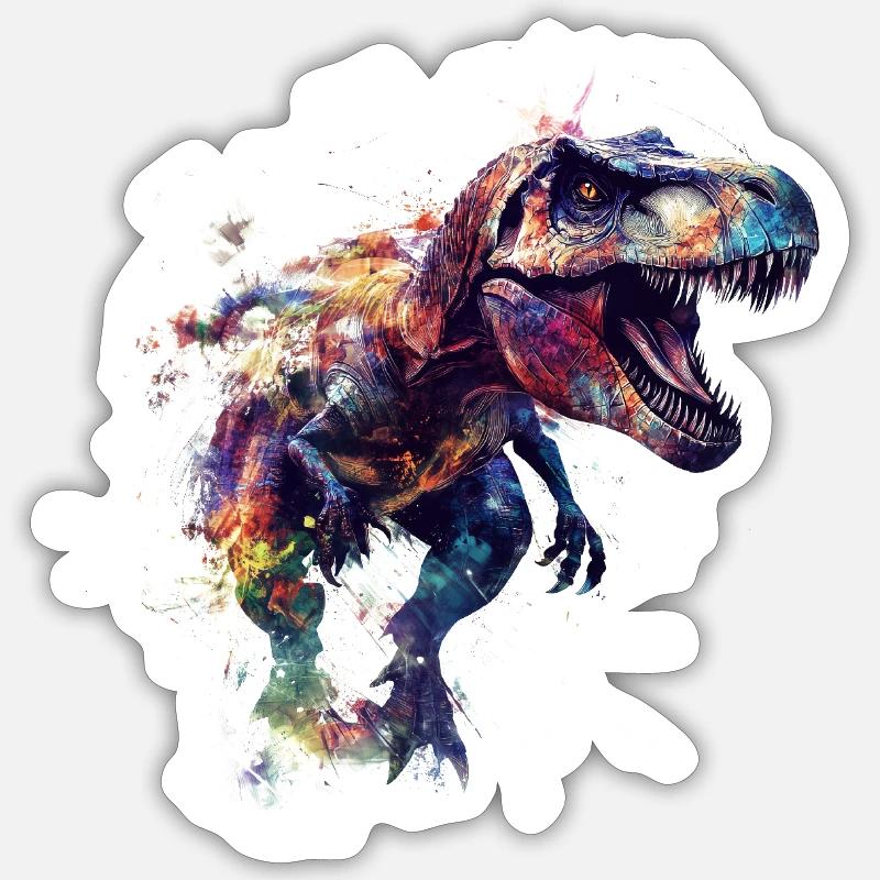 T Rex Blobs - Sticker size S (10 x 10 cm) - white matte