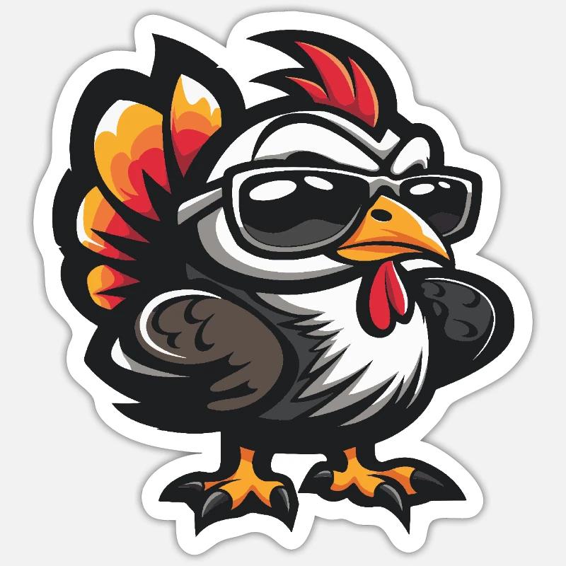 Turkey Cool Comic - Sticker size S (10 x 10 cm) - white matte
