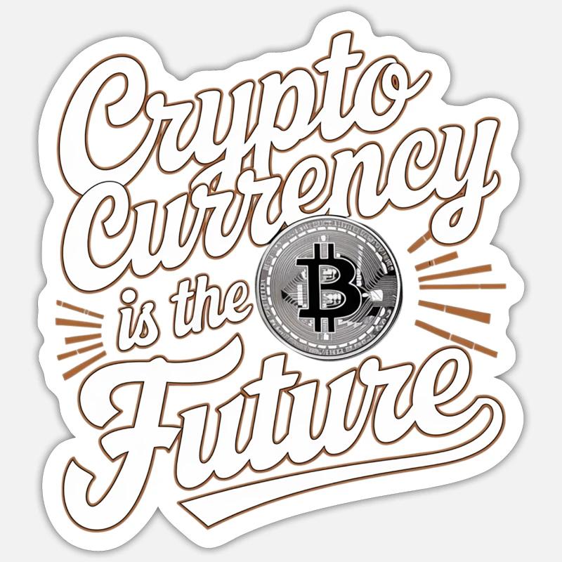 Cryptocurrency Is The Future 17 Sticker Größe S (10 x 10 cm)