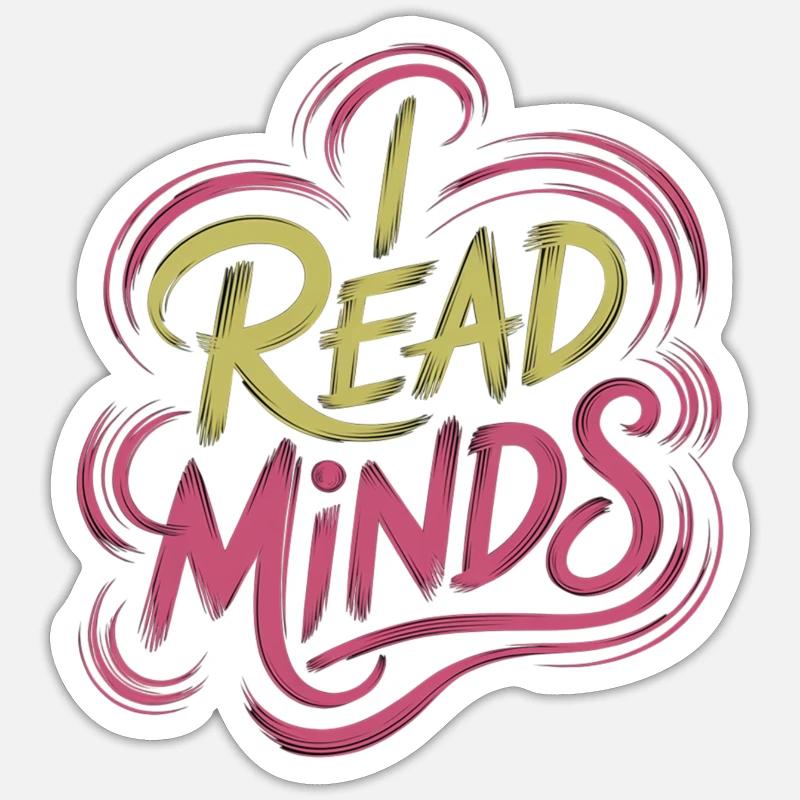 I Read Minds 16 - Sticker Größe S (10 x 10 cm) - Mattweiß