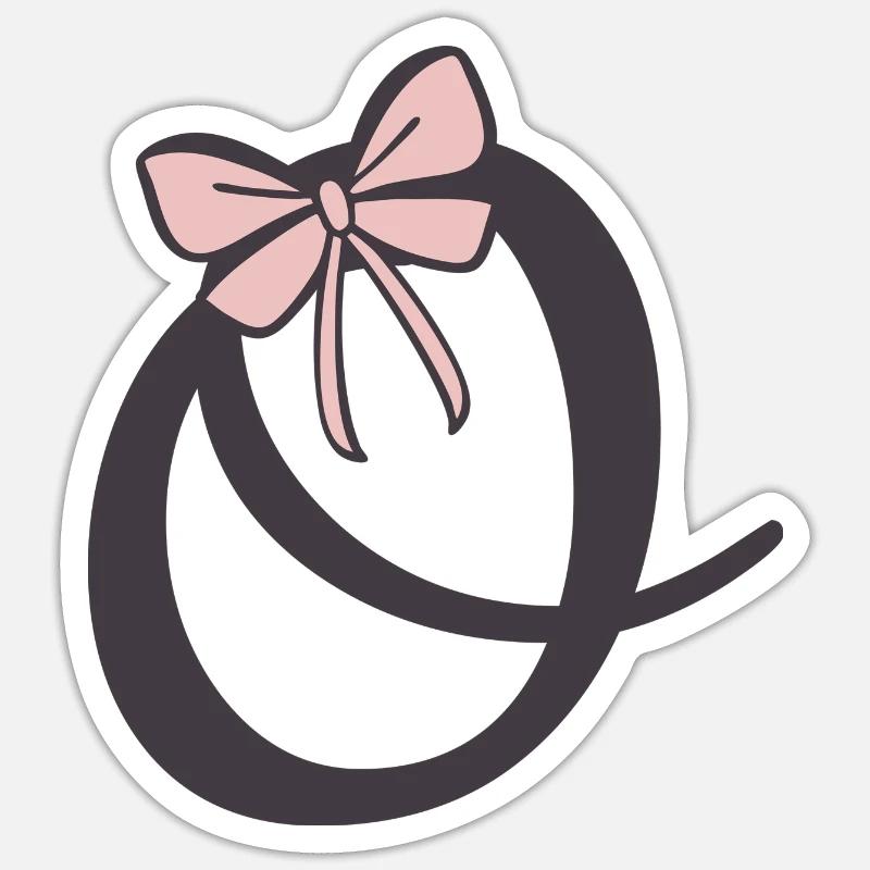 Lettre initiale O Ruban Sticker taille S (10 x 10 cm)