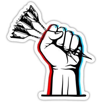 DartArt - Sticker Größe S (10 x 10 cm) - Mattweiß - Vorne