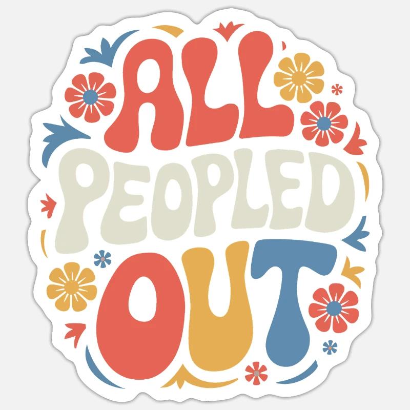 Introvert, antisocial, introvert Sticker size S (10 x 10 cm)