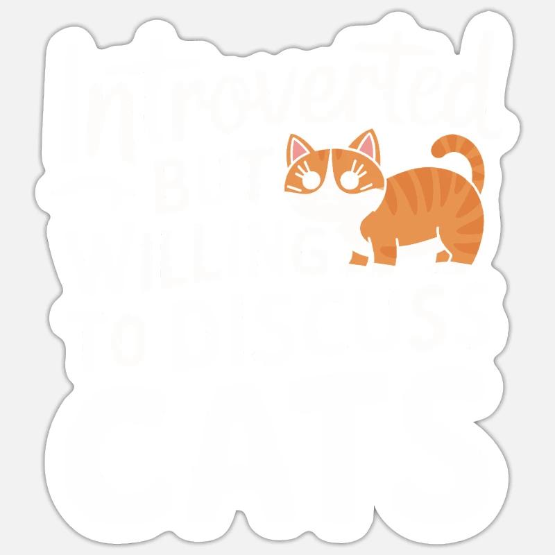 Introvert, antisocial, introvert - Sticker size S (10 x 10 cm) - white matte