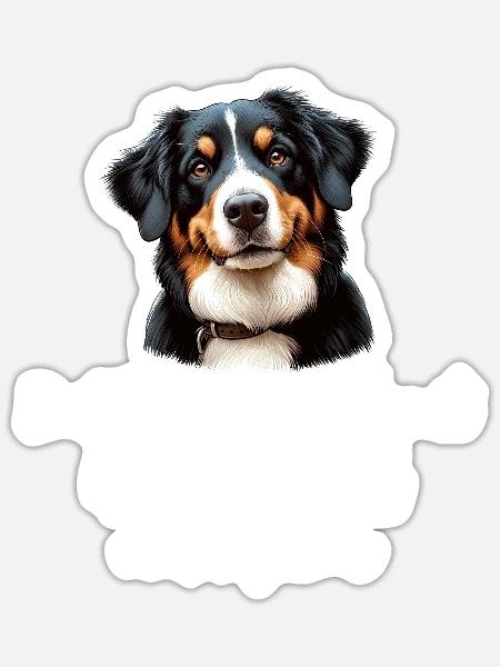 Der beste Therapeut hat Fell und vier Pfoten - Sticker Größe S (10 x 10 cm) - Mattweiß