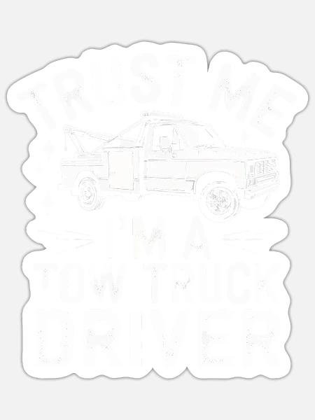 Abschleppwagen Truck Abschlepper - Sticker Größe S (10 x 10 cm) - Mattweiß