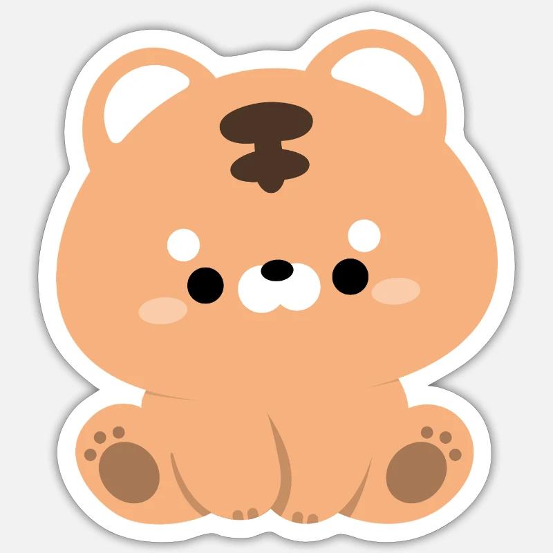 Cute Tiger - Sticker size S (10 x 10 cm) - white matte