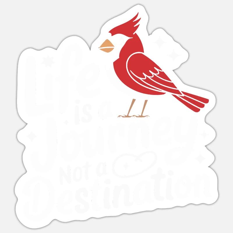 Kardinal Rotkardinal Vogel Roter Kardinal Sticker Größe S (10 x 10 cm)