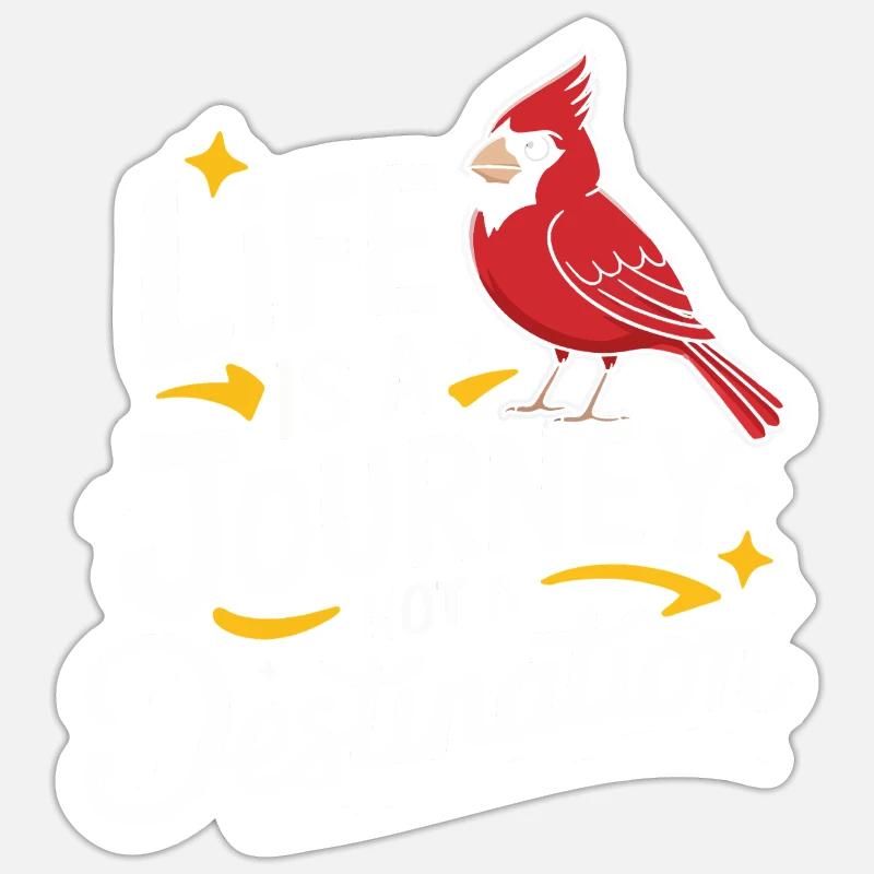 Kardinal Rotkardinal Vogel Roter Kardinal Sticker Größe S (10 x 10 cm)