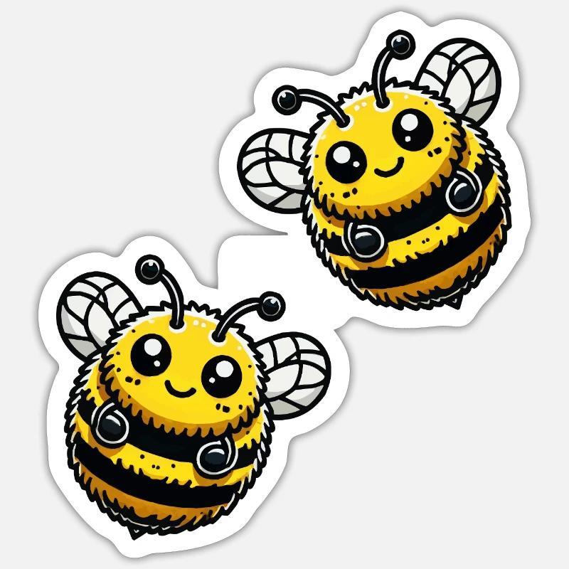 Bumblebee Bee 2 - Sticker size S (10 x 10 cm) - white matte