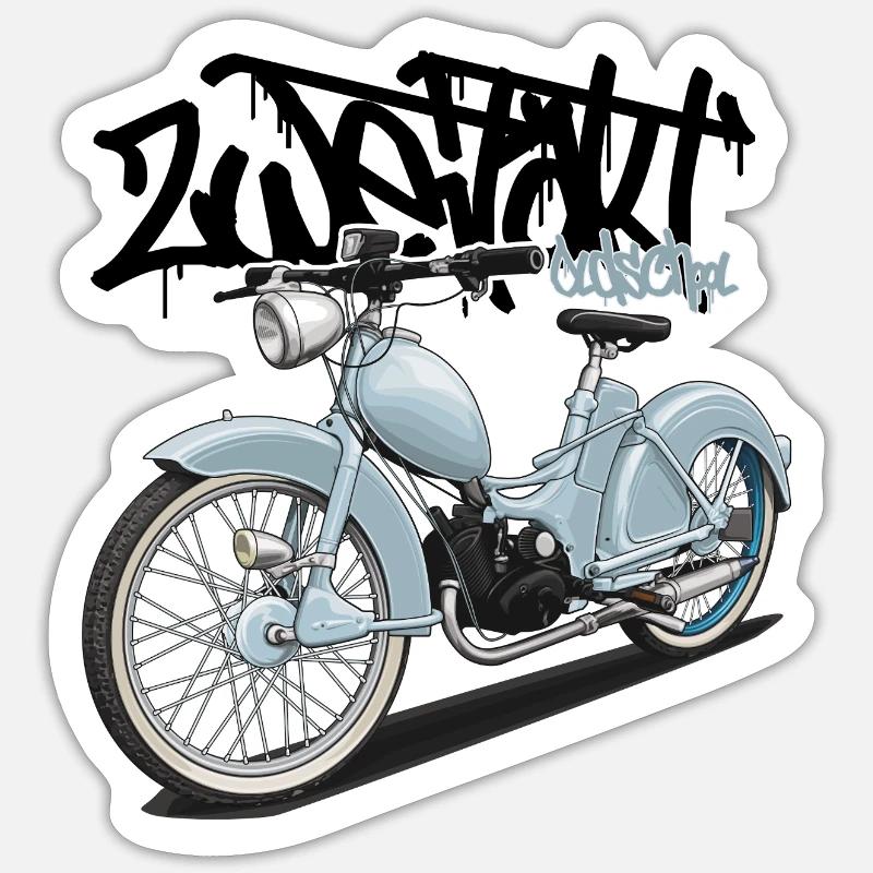 SR2 (light blue) // Illustration - Sticker size S (10 x 10 cm) - white matte
