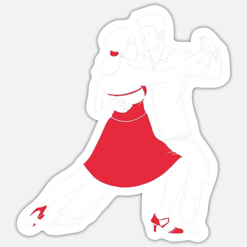 Danseuse de salsa Danseuse Sticker taille S (10 x 10 cm)
