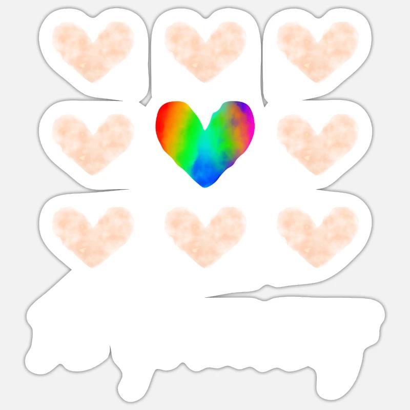 Sei du selbst - Regenbogenfarben Sticker Größe S (10 x 10 cm)