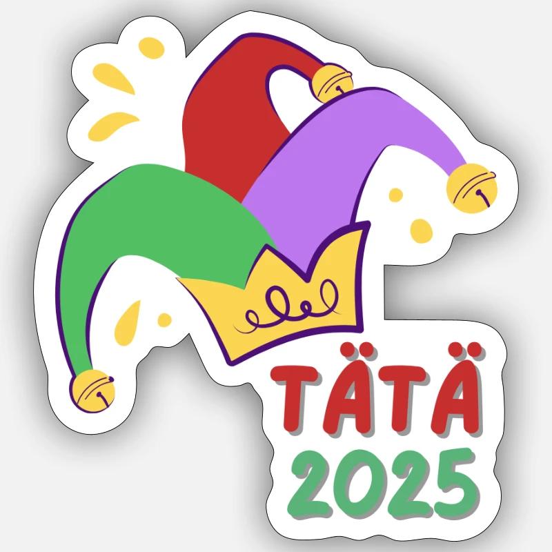 TÄTÄ TÄTÄ TÄTÄ - Sticker taille S (10 x 10 cm) - blanc mat