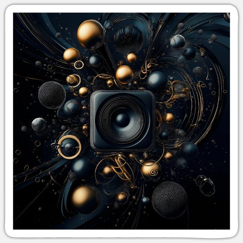 Cosmic Speaker - Sticker size S (10 x 10 cm) - white matte
