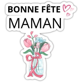 Happy Mother's Day - Sticker size S (10 x 10 cm) - white matte - Front