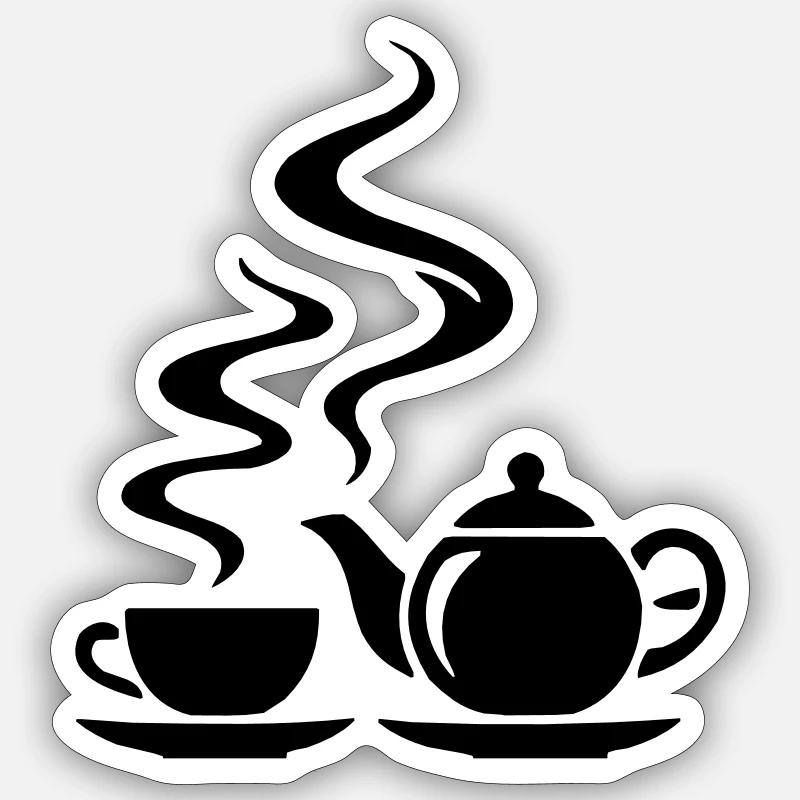 Coffee Cup Pot Sticker size S (10 x 10 cm)